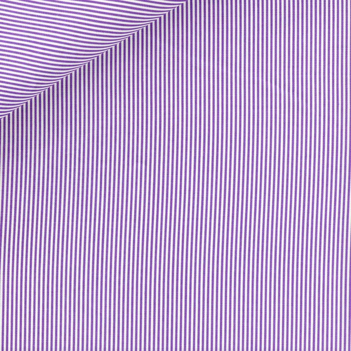 Lavender Stripe Wrinkle-Resistant Dress Shirt fabric for a custom shirt
