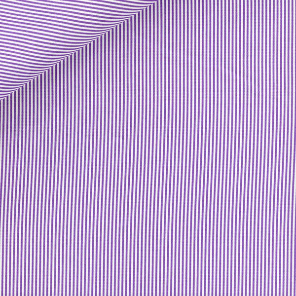 Lavender Stripe Wrinkle-Resistant Dress Shirt fabric for a custom shirt