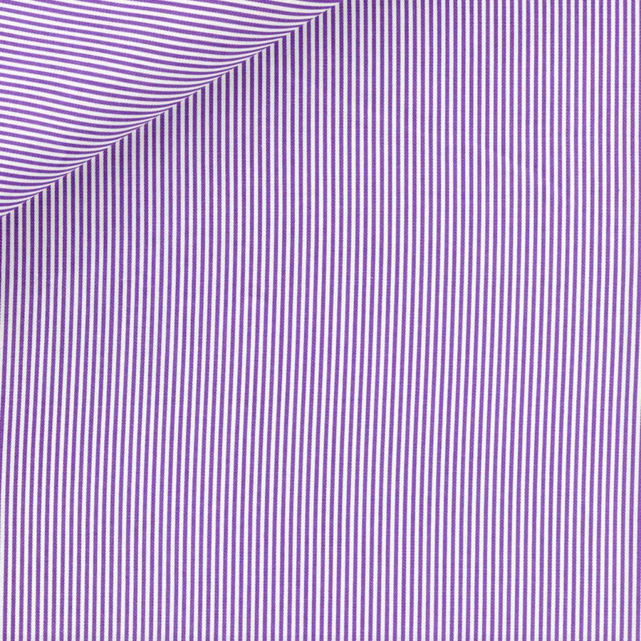 Lavender Stripe Wrinkle-Resistant Dress Shirt fabric for a custom shirt