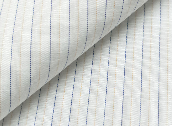 Italian Stripe Linen Shirt fabric for a custom shirt