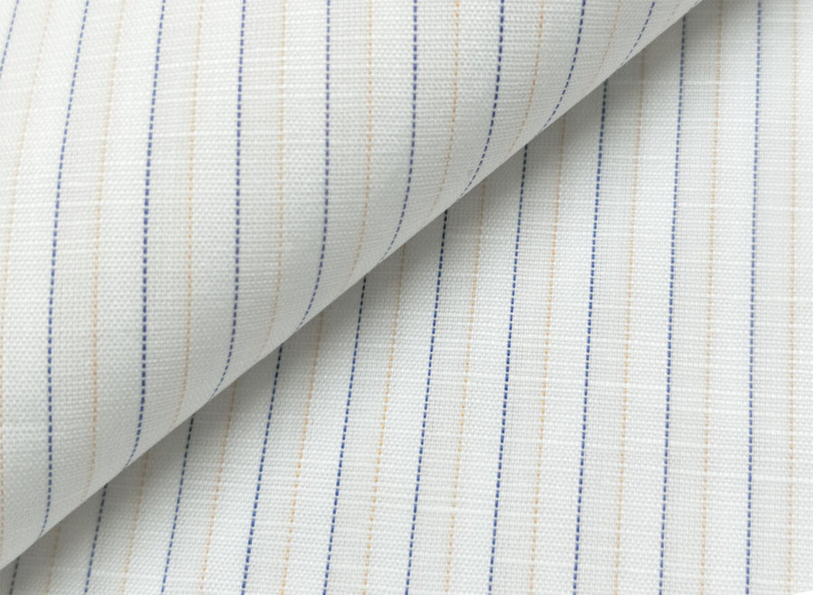 Italian Stripe Linen Shirt fabric for a custom shirt