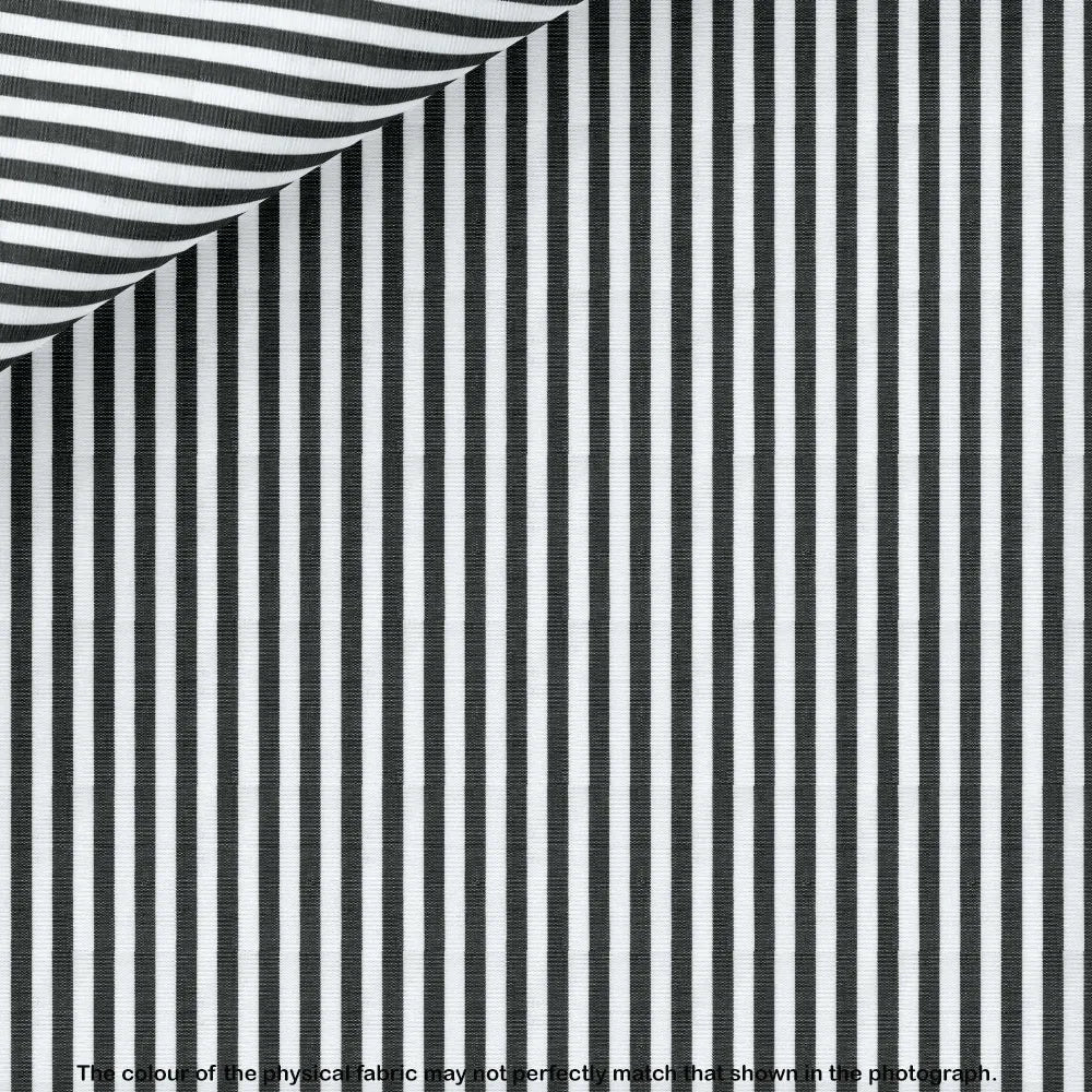 Black and White Stripe Dress Shirt fabric for a custom shirt