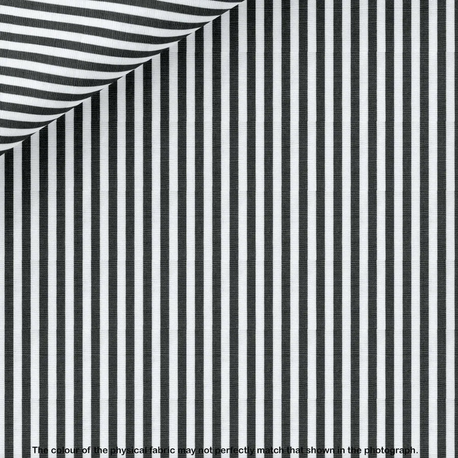 Black and White Stripe Dress Shirt fabric for a custom shirt