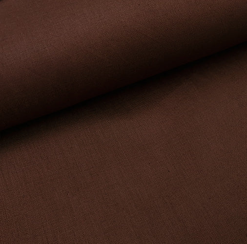 Dark Brown Linen Shirt fabric for a custom shirt