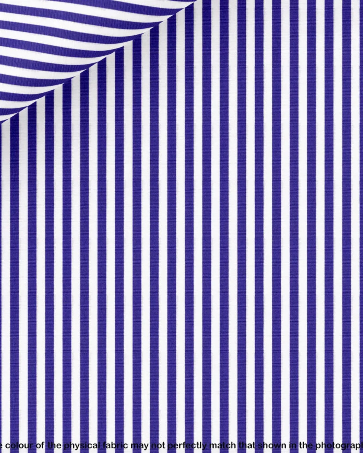 Blue and White Stripe custom dress shirt fabric — Panache Bespoke
