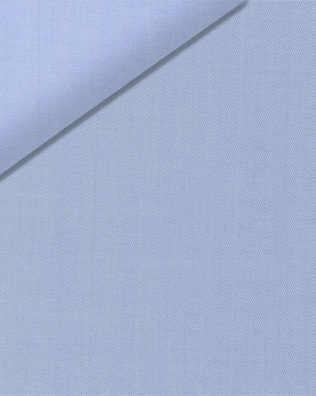 Light Blue Bold Herringbone custom dress shirt fabric — Panache Bespoke