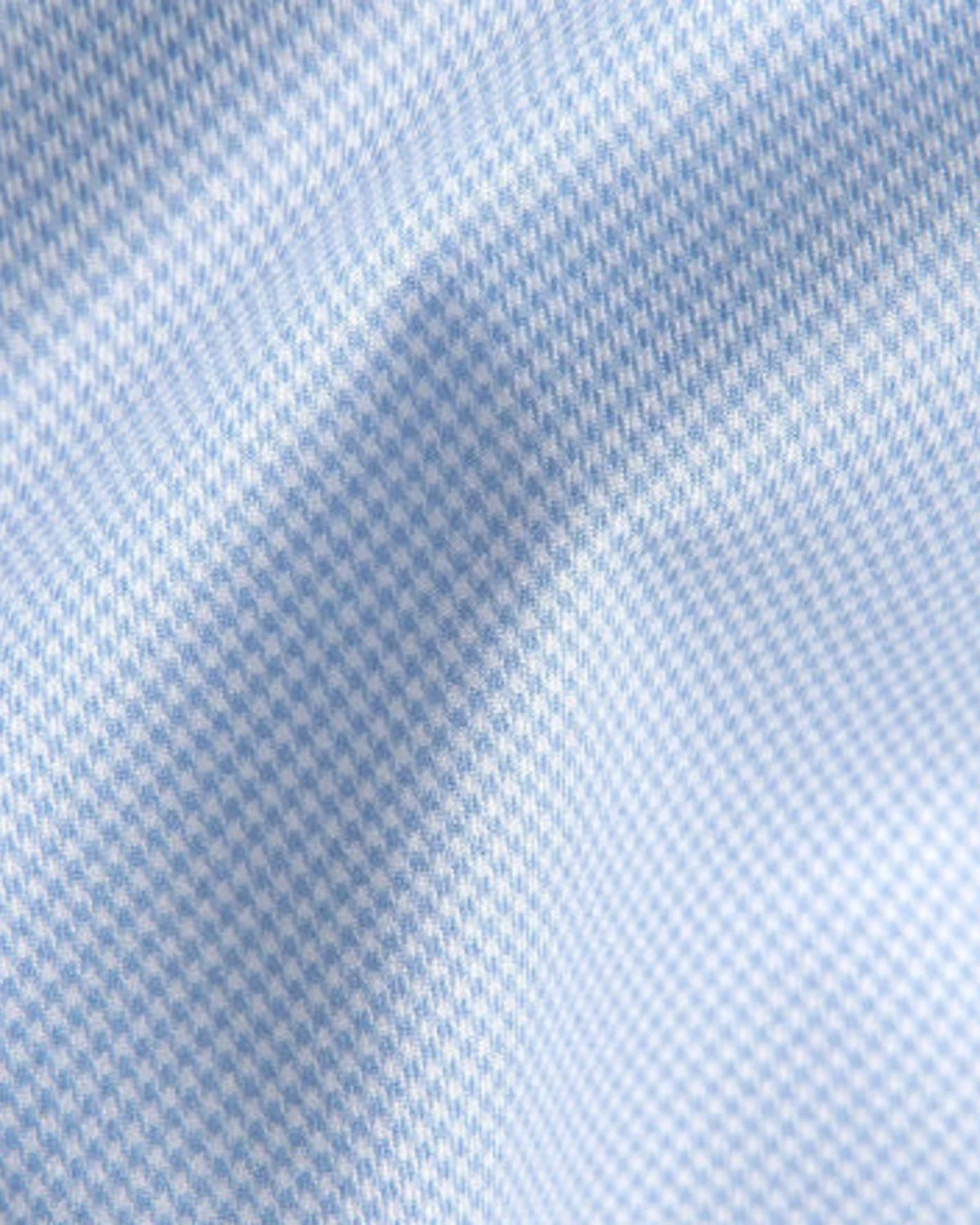 Light Blue Houndstooth custom dress shirt fabric — Panache Bespoke