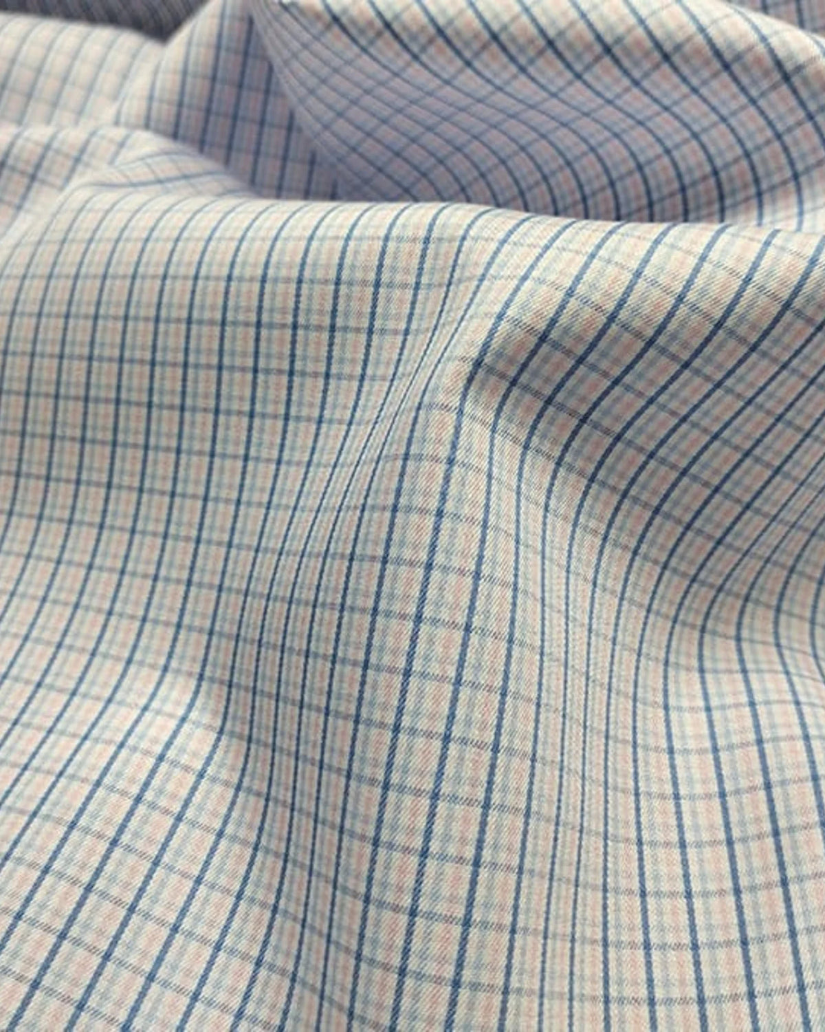 Thomas Mason Goldline Small Check custom dress shirt fabric — Panache Bespoke