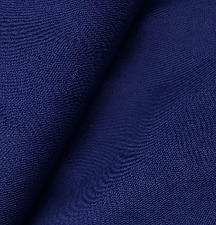 Dark Blue Linen Shirt fabric for a custom shirt