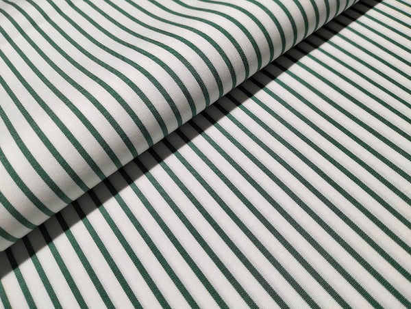 Green Stripe Broadcloth Dress Shirt fabric for a custom shirt