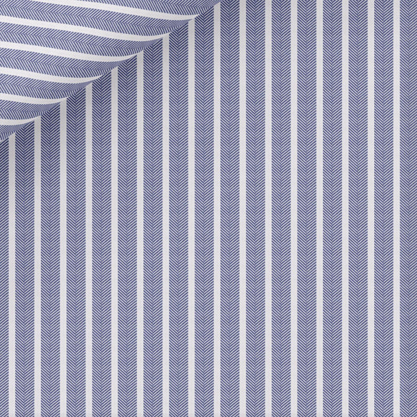 Grey and White Herringbone Dress Shirt fabric for a custom shirt