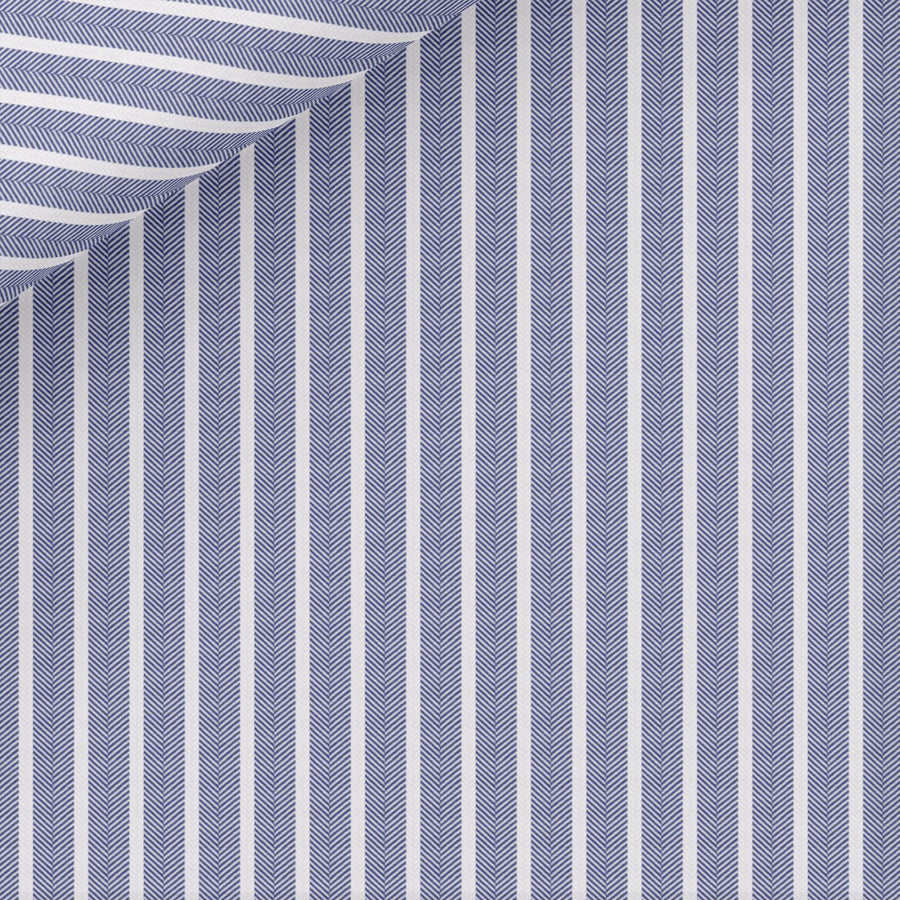 Grey and White Herringbone Dress Shirt fabric for a custom shirt