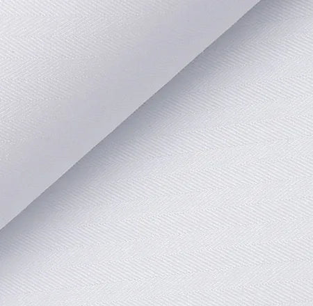White Royal Herringbone Dress Shirt fabric for a custom shirt