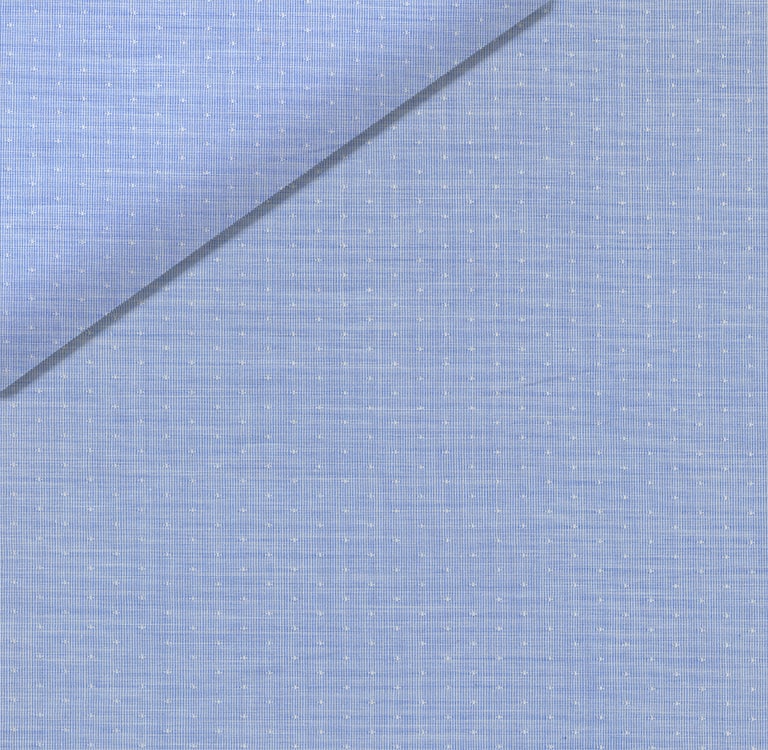 Light Blue End-on-End Star Dress Shirt fabric for a custom shirt