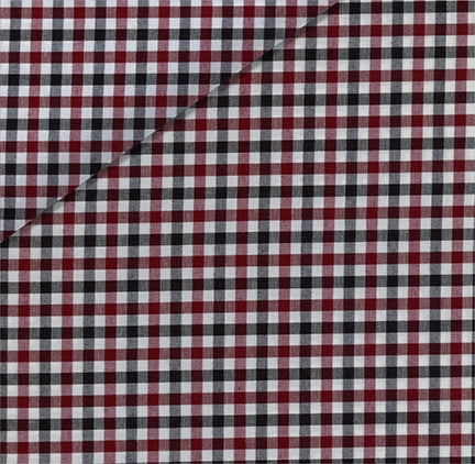 Multi Check Poplin Dress Shirt fabric for a custom shirt