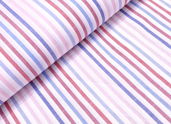 Multi-Stripe Linen Shirt fabric for a custom shirt
