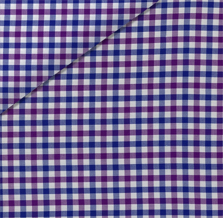 Multi Twill Check Dress Shirt fabric for a custom shirt