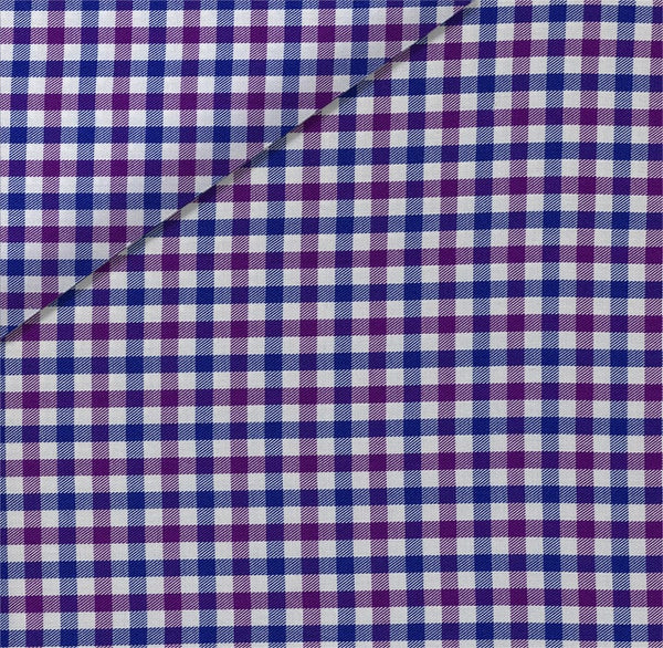 Multi Twill Check Dress Shirt fabric for a custom shirt