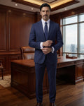 Navy Italian Wool Suit for Men
