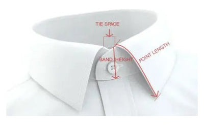 Collar point length and band height guide