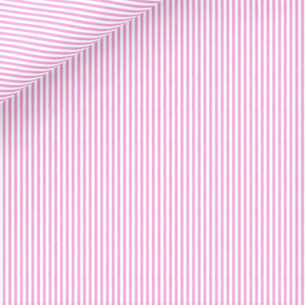 Pink and White Stripe Dress Shirt fabric for a custom shirt