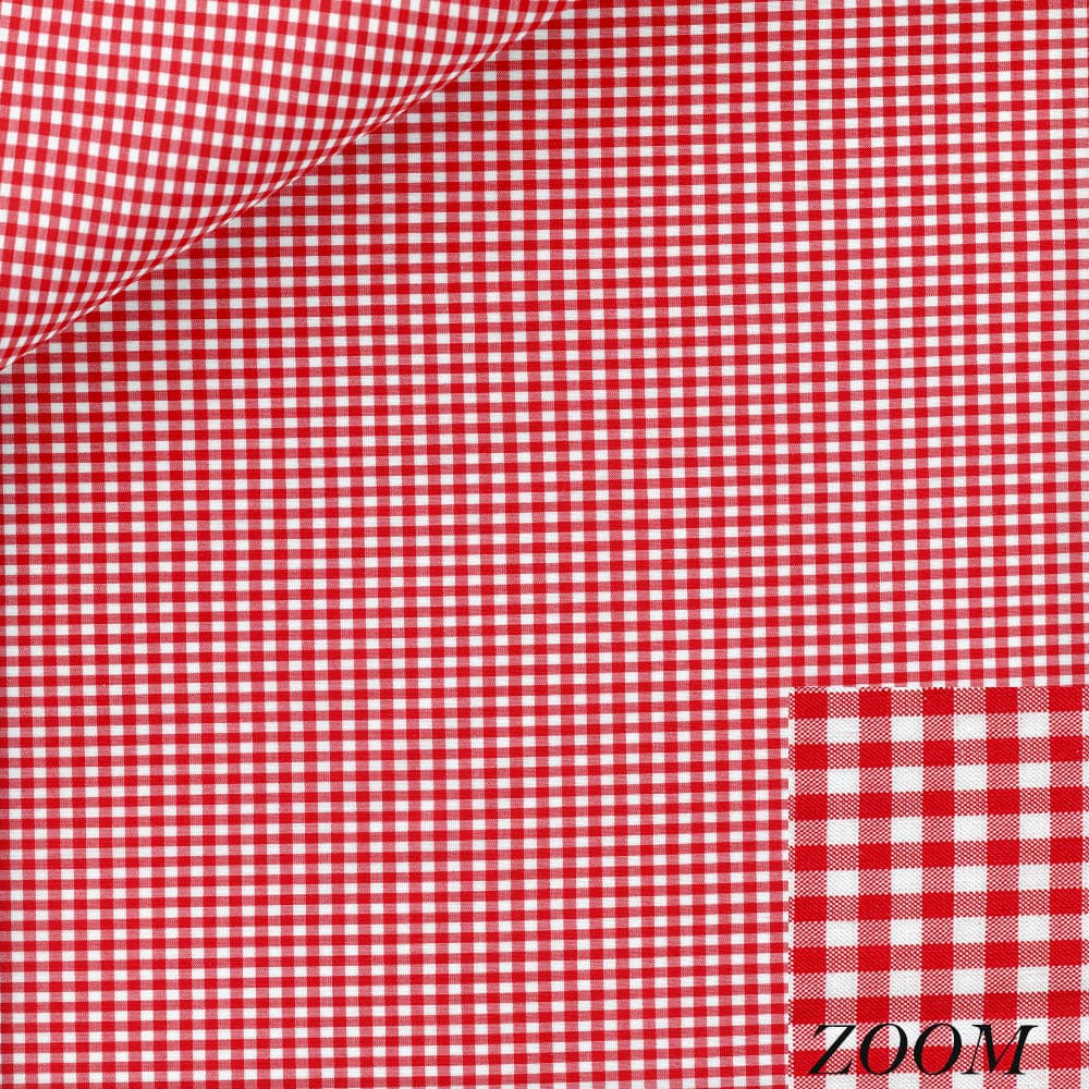 Red Gingham Dress Shirt fabric for a custom shirt