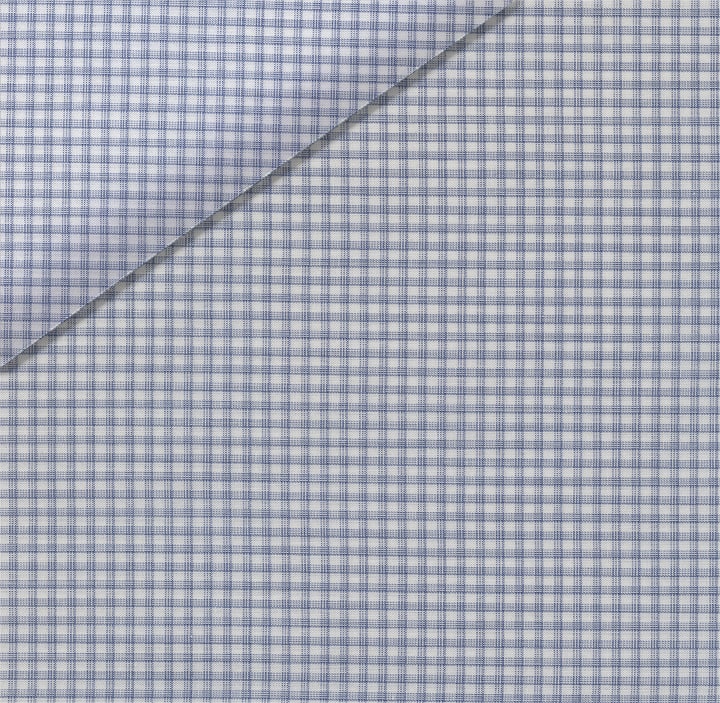 Light Blue and Grey Gingham Dress Shirt fabric for a custom shirt