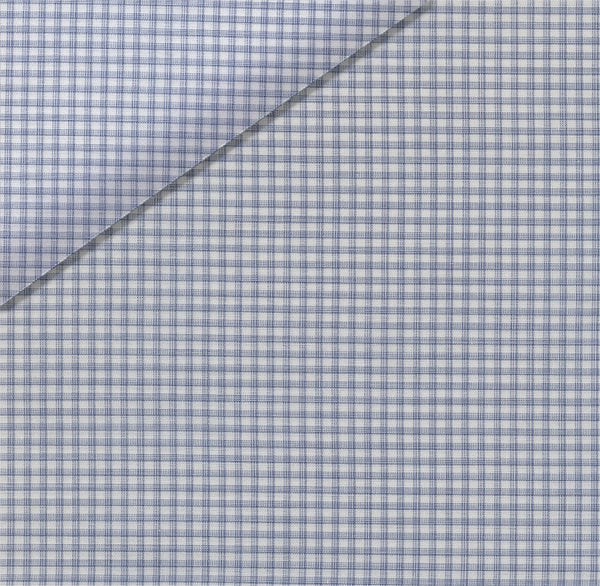 Light Blue and Grey Gingham Dress Shirt fabric for a custom shirt