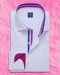 White Twill Dress Shirt for Men